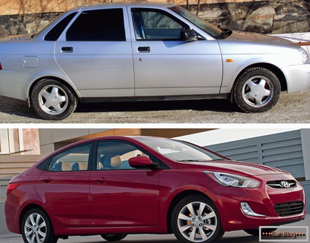 LADA Priora i Hyundai naglasak automobili zbog brojnih čimbenika postali su konkurentni na ruskom tržištu.