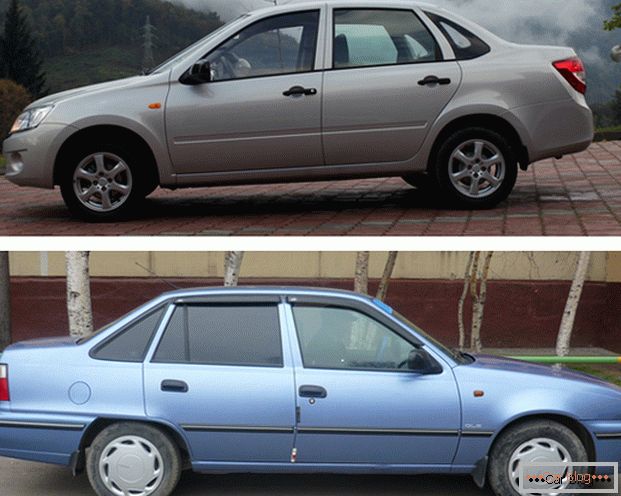 LADA Grant i Daewoo Nexia - бюджетные автомобили, пользующиеся популярностью на российском рынке