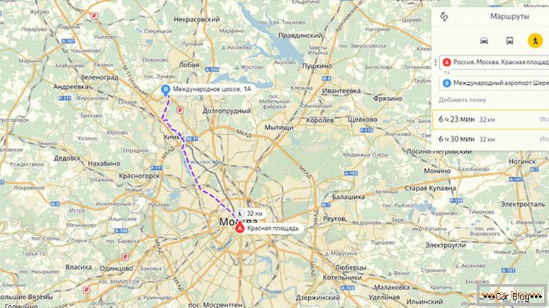 kako napraviti put kroz Yandex karte autom