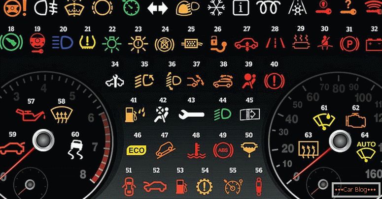 što označavanje ikona na ploči s instrumentima automobila
