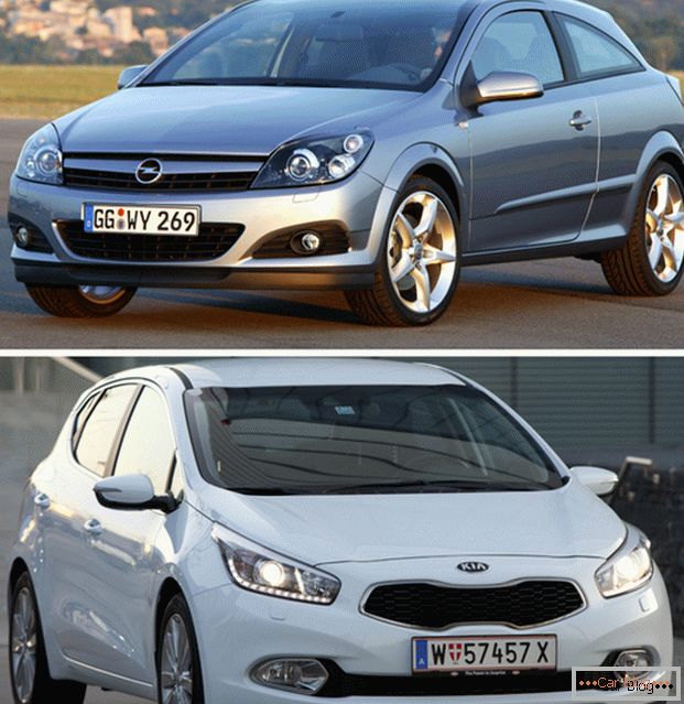 Usporedba automobila Opel Astra GTC i Kia Sid GT