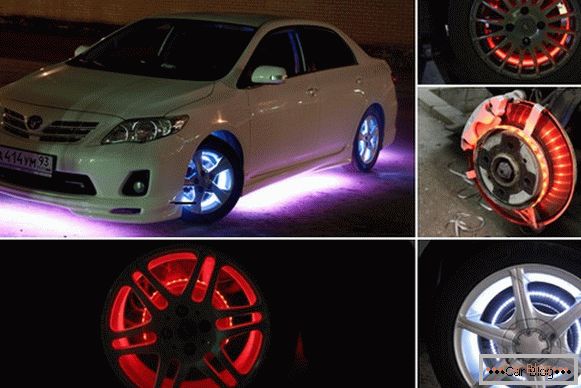 svjetla za kotače DIY automobila