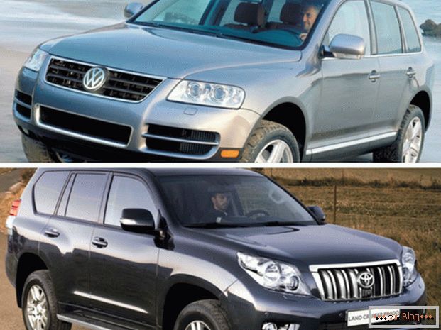 Uspoređujući Volkswagen Touareg i Toyota Land Cruiser Prado